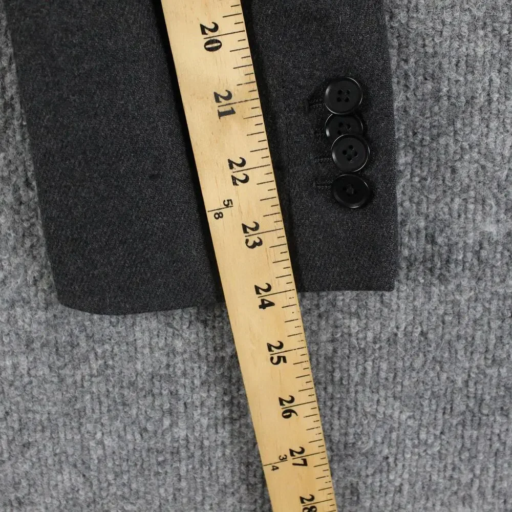 Banana Republic Blazer Mens 40S Tailored Fit Twill Gray Wool Sport Coat Business